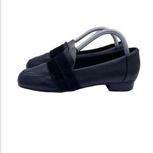 Clarks women soft cushions black leather moccasins shoes size 7.5